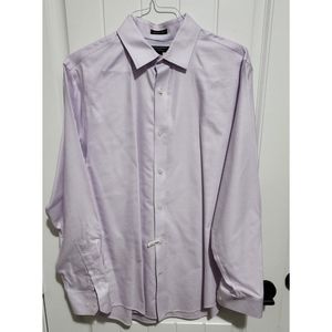 Mens Banana Republic grant fit button down dress shirt large light purple